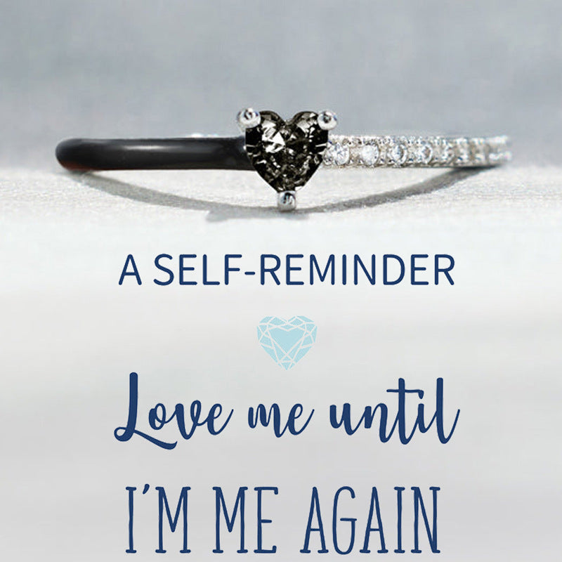 Zircon Heart Two-Tone Ring