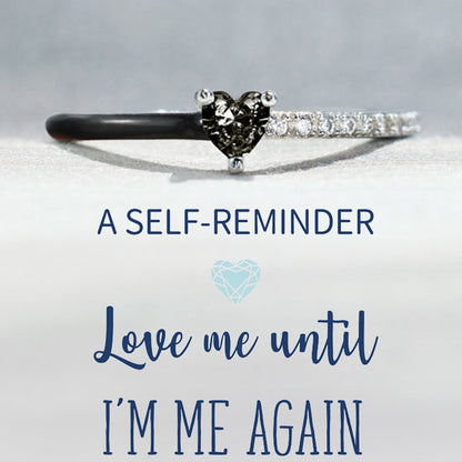 Zircon Heart Two-Tone Ring